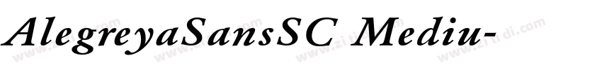 AlegreyaSansSC Mediu字体转换